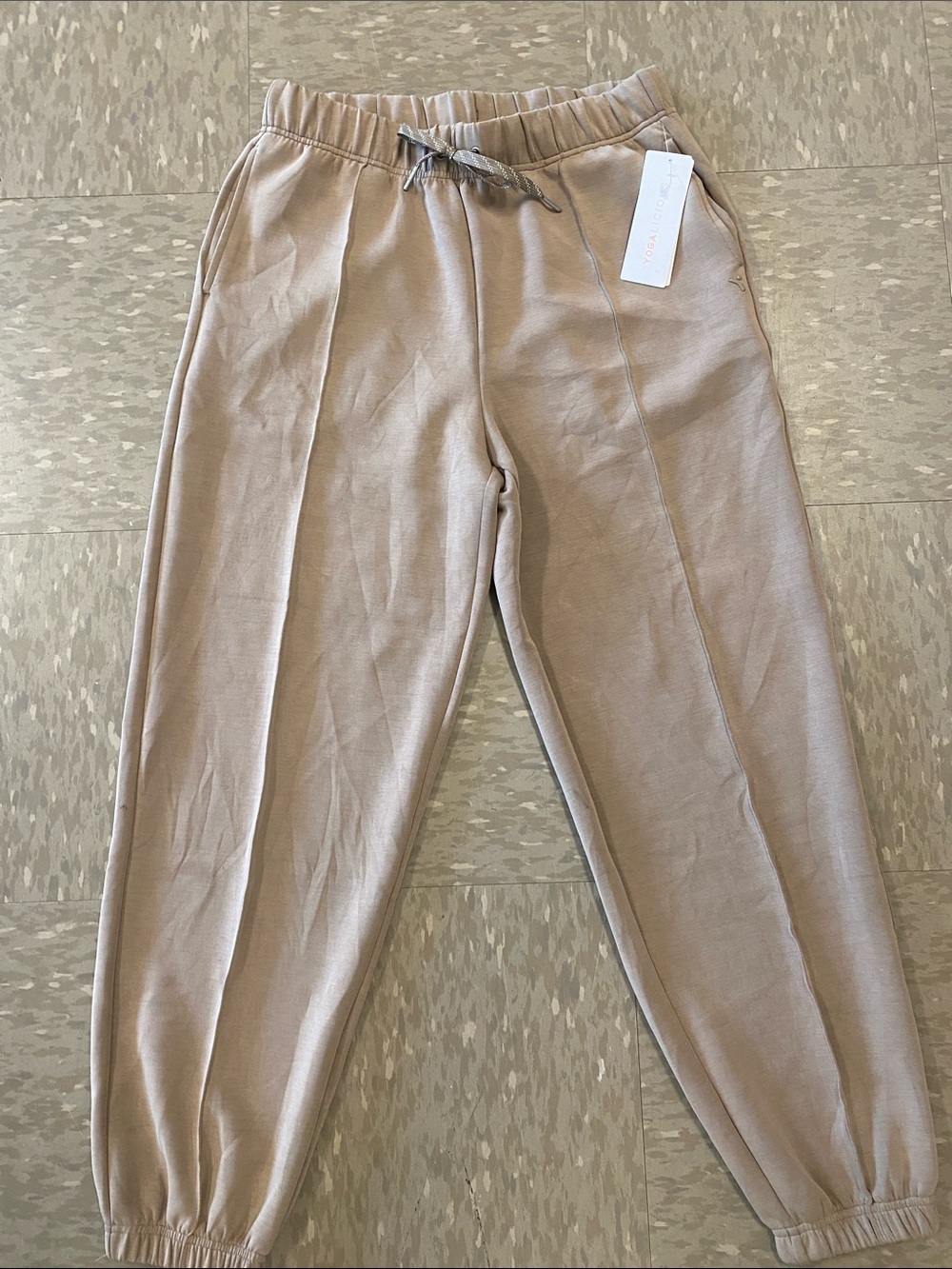 Yogalicious Taupe Drawstring Jogger Pants